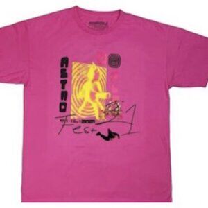 Travis Scott Other Side T-shirt Pink Astro 2021 Size Small